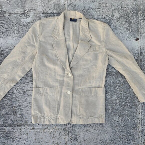 Liz Sport Petite Women Blazer Coat Jacket Linen Blend Size M Petite - Picture 4 of 12